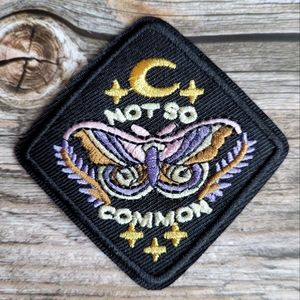 Not So Common Moth Moon Witch Y2k Embroidered Iron on Patch